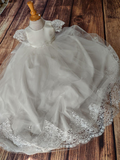 Nan & Jan Girls’ Christening Organza Francesca Gown - Image 8