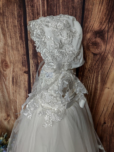 Nan & Jan Girls’ Christening Gown with Embroidered Bodice - Image 6