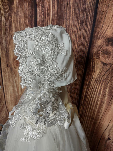 Nan & Jan Girls’ Christening Gown with Embroidered Bodice - Image 7