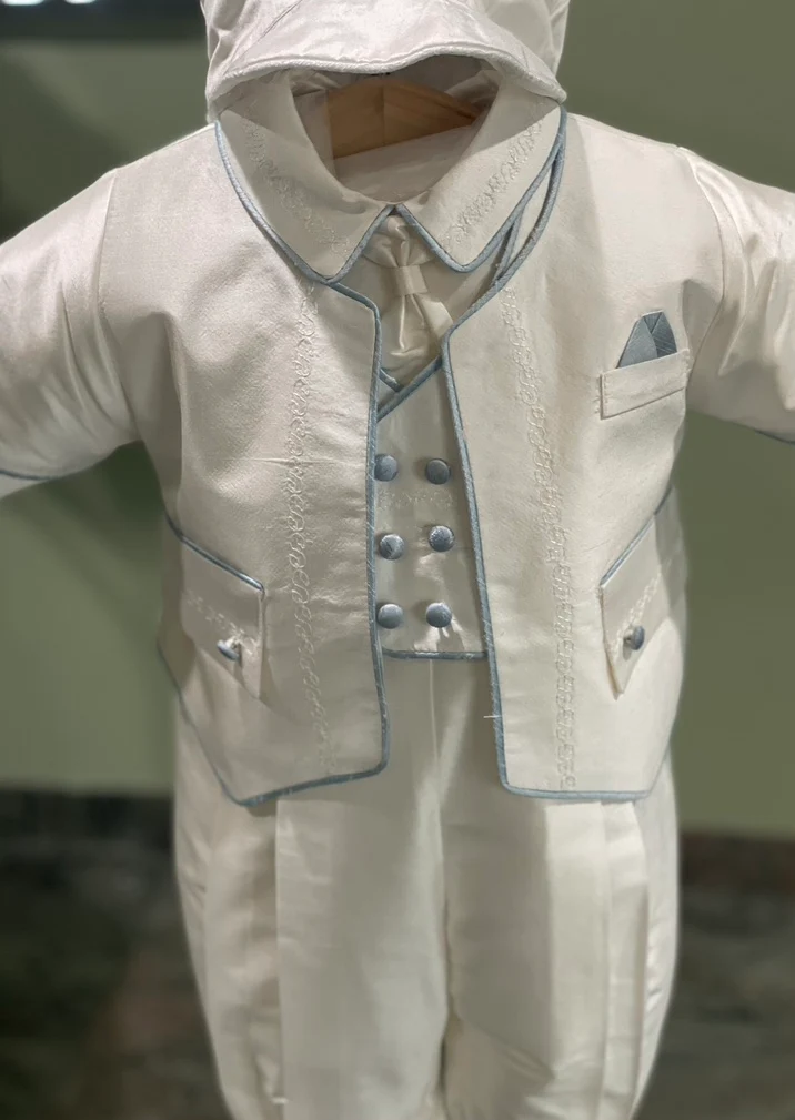 Piccolo Bacio Boys' Baptism Blue Nunzio - Image 3