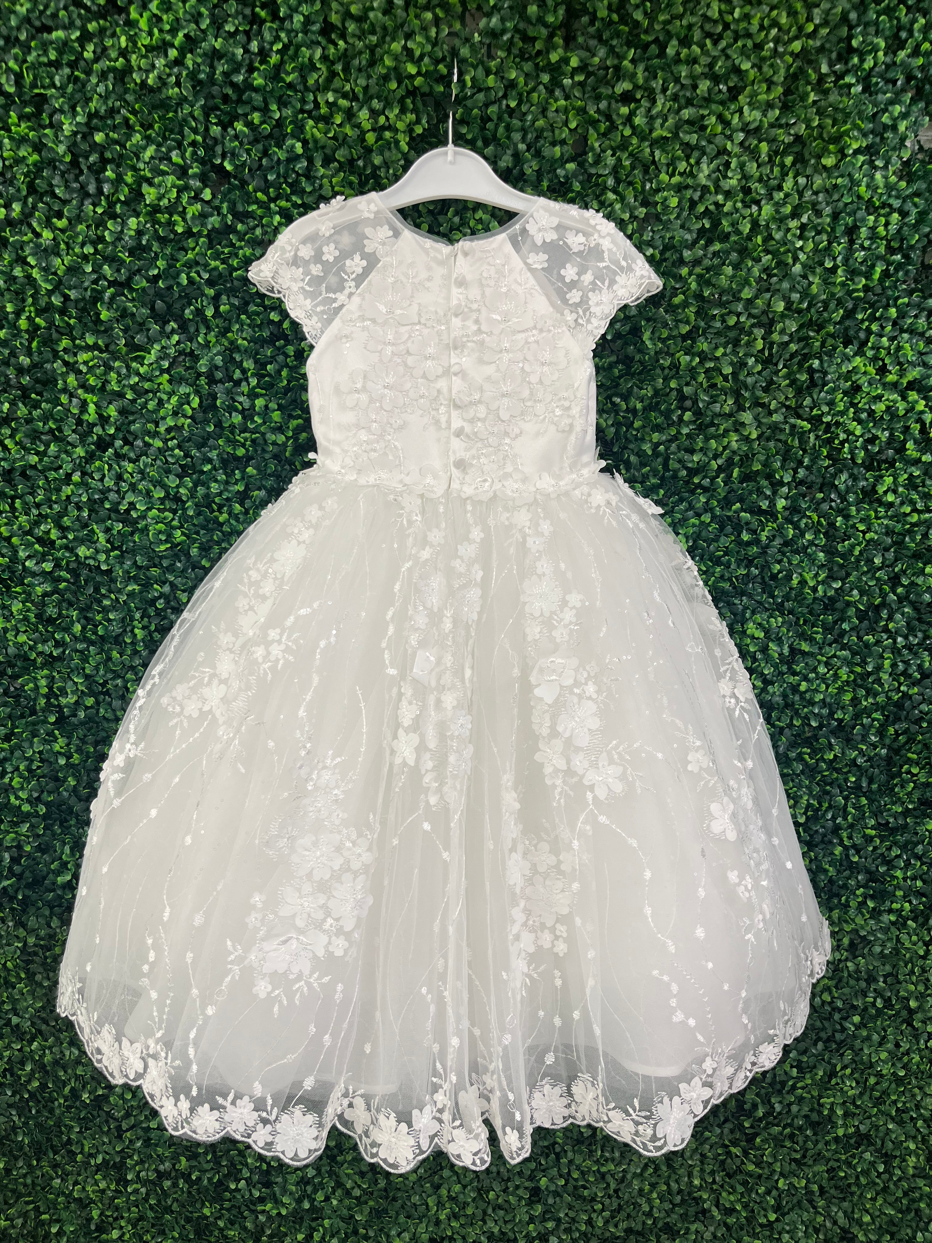 Princess Daliana 3D Flower Tea Length Gown - Z23105 - Image 3