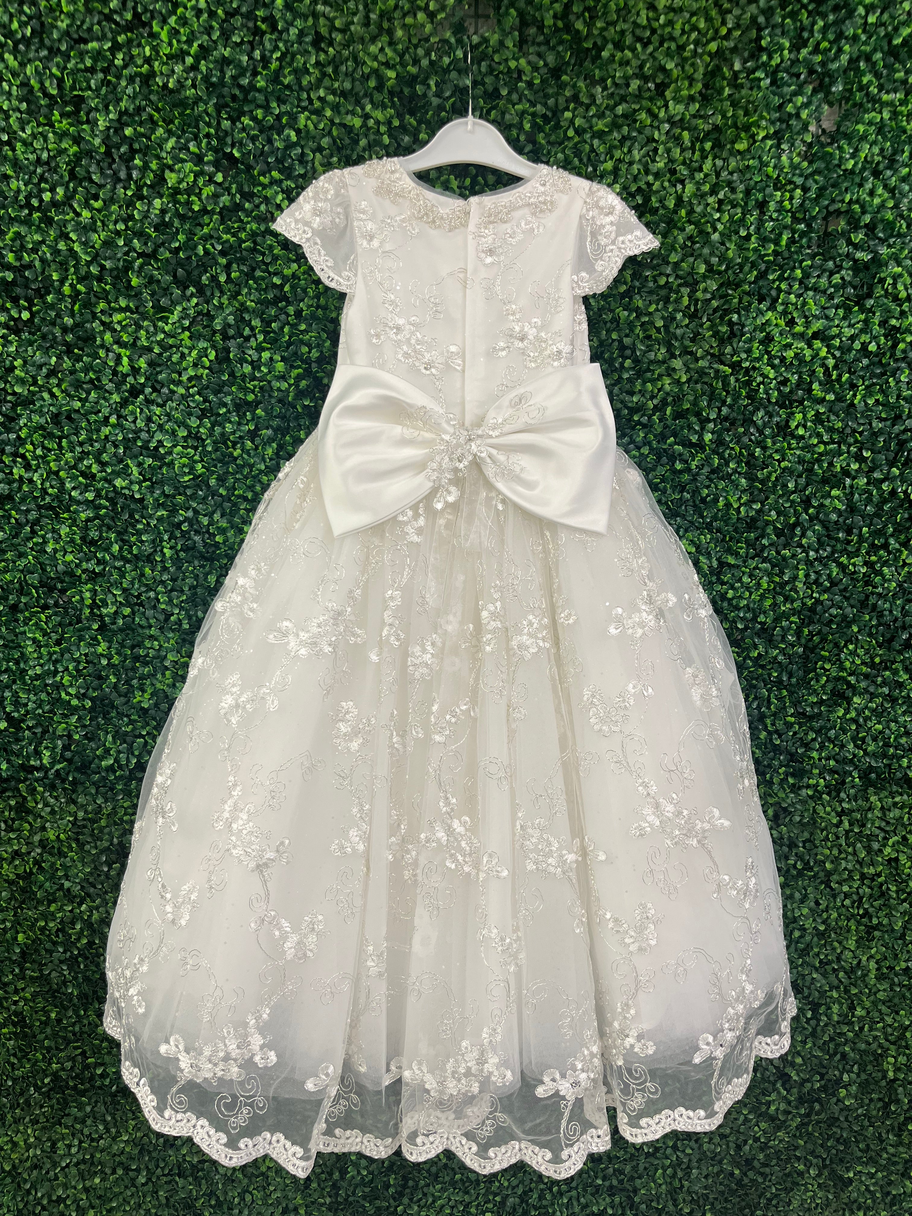 Princess Daliana Girls’ Metallic Full Lace Gown - Z24334 - Image 4