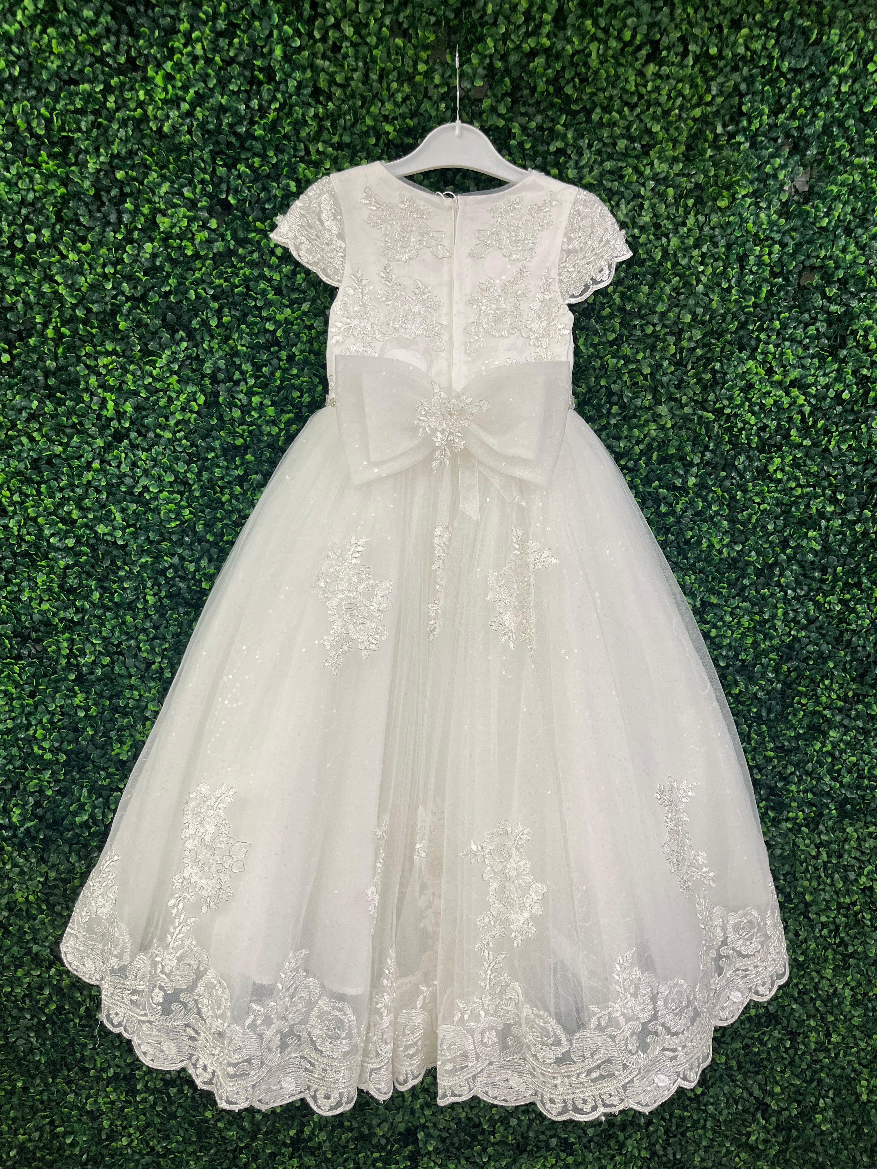 Princess Daliana Girls’ Metallic Lace Appliqué Gown - Z24338-A - Image 4