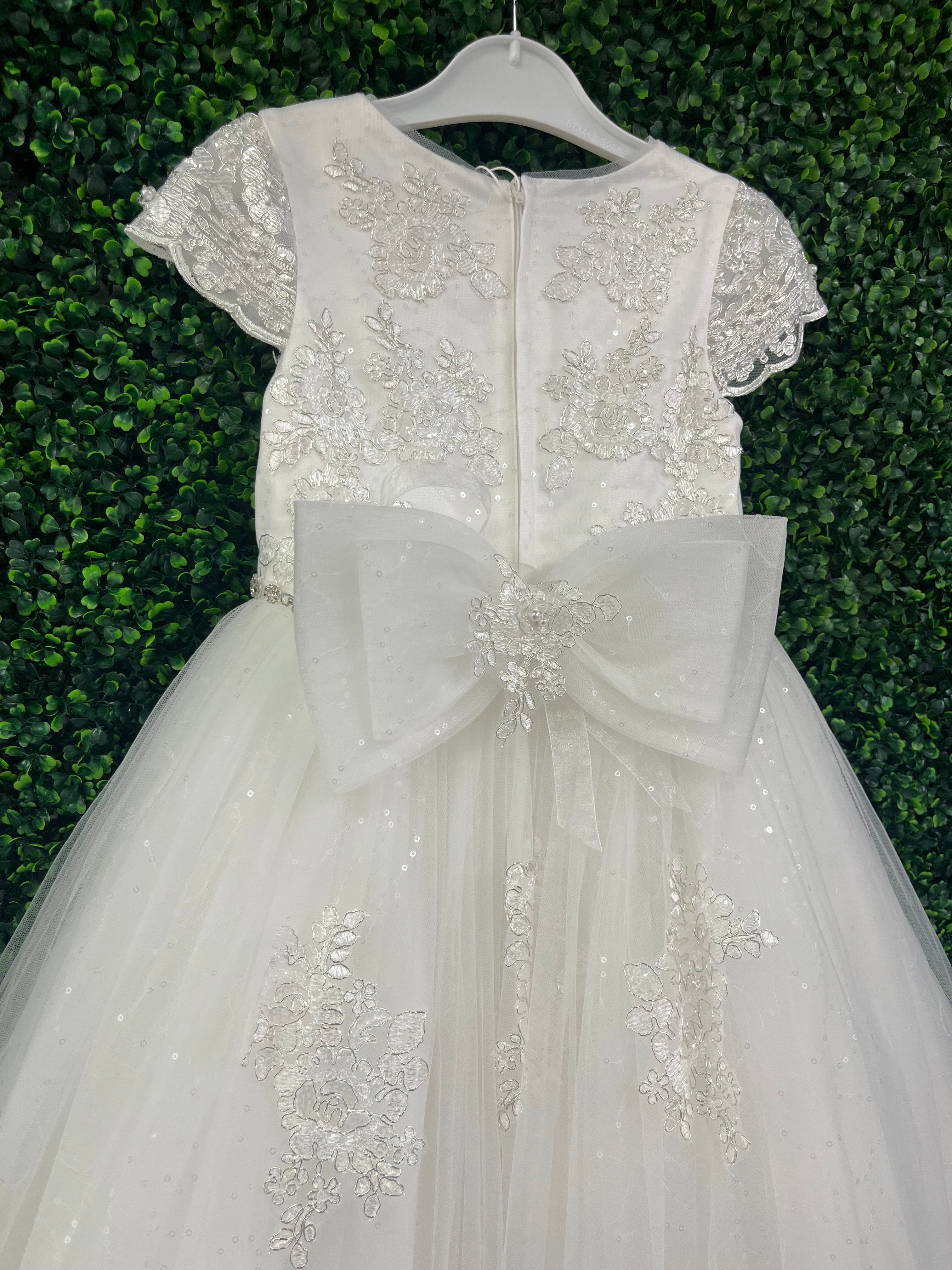 Princess Daliana Girls’ Metallic Lace Appliqué Gown - Z24338-A - Image 5