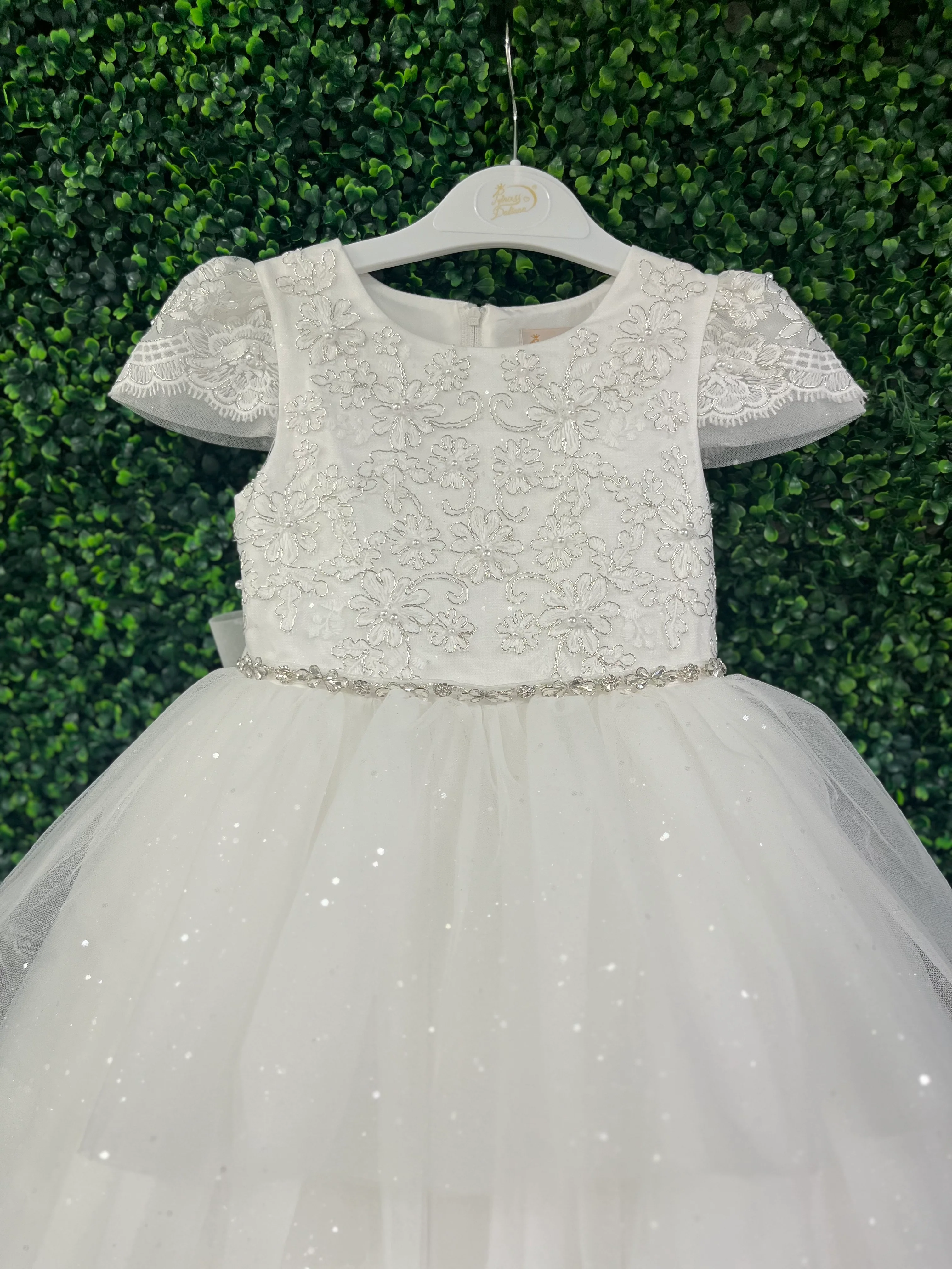 Princess Daliana Girls’ Metallic Lace Tiered Gown - Z24359 - Image 3