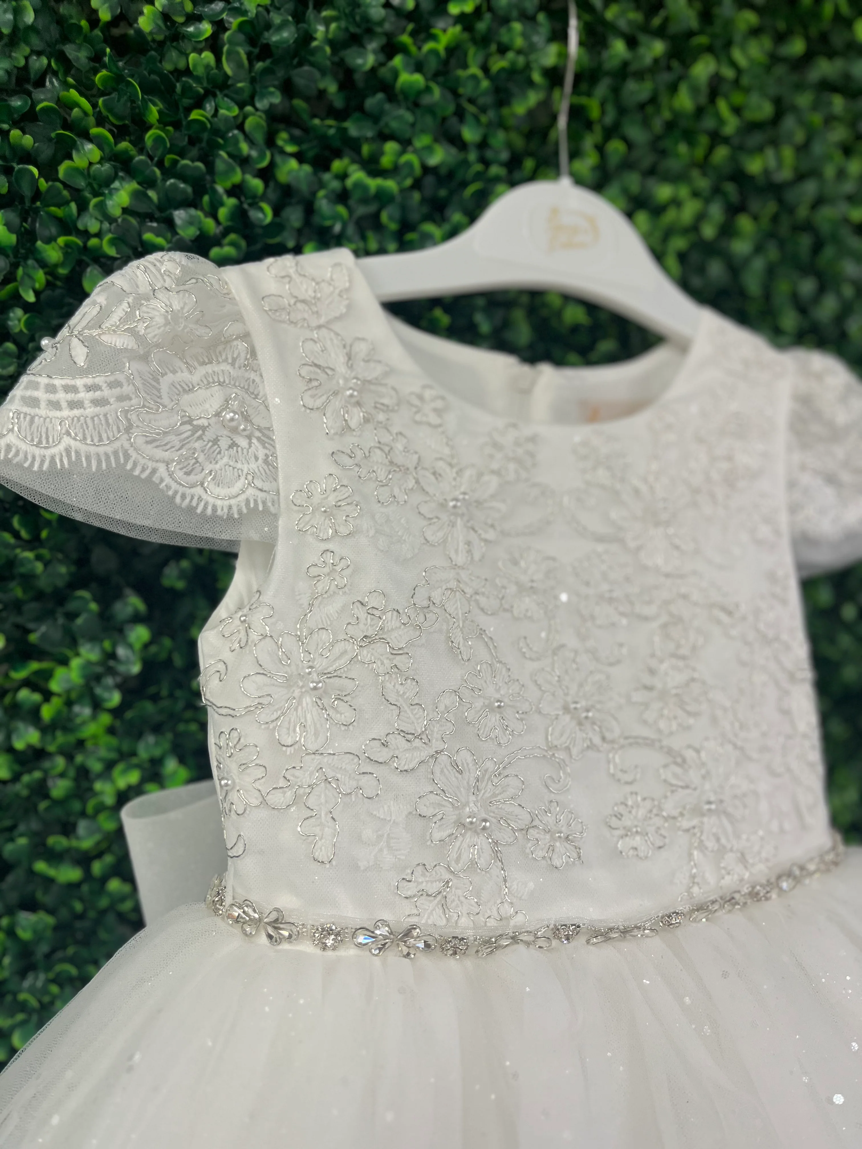 Princess Daliana Girls’ Metallic Lace Tiered Gown - Z24359 - Image 4