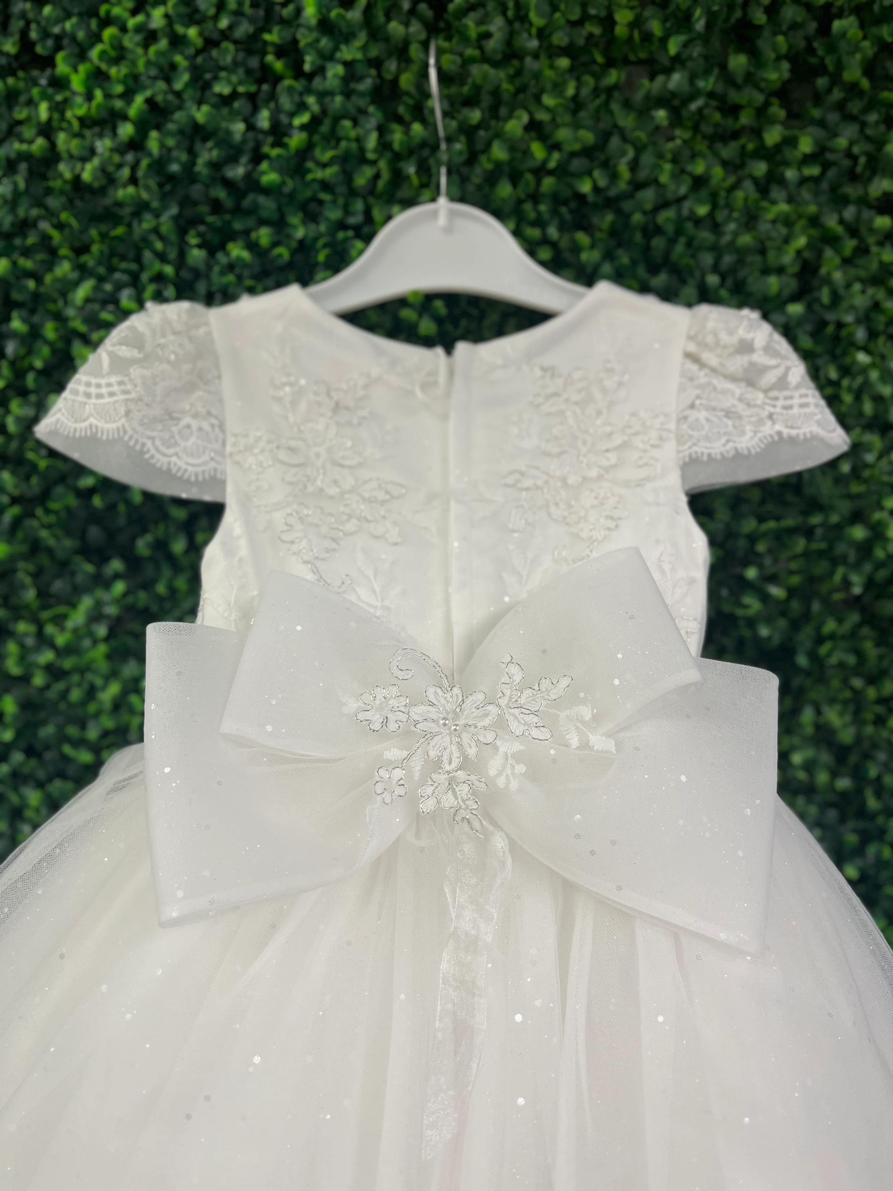 Princess Daliana Girls’ Metallic Lace Tiered Gown - Z24359 - Image 6