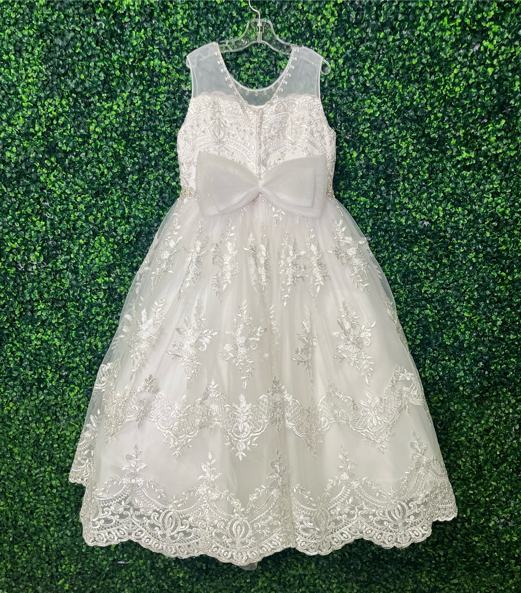 Princess Daliana Girls’ Metallic Lace and Rhinestone Gown - Z23120 - Image 5