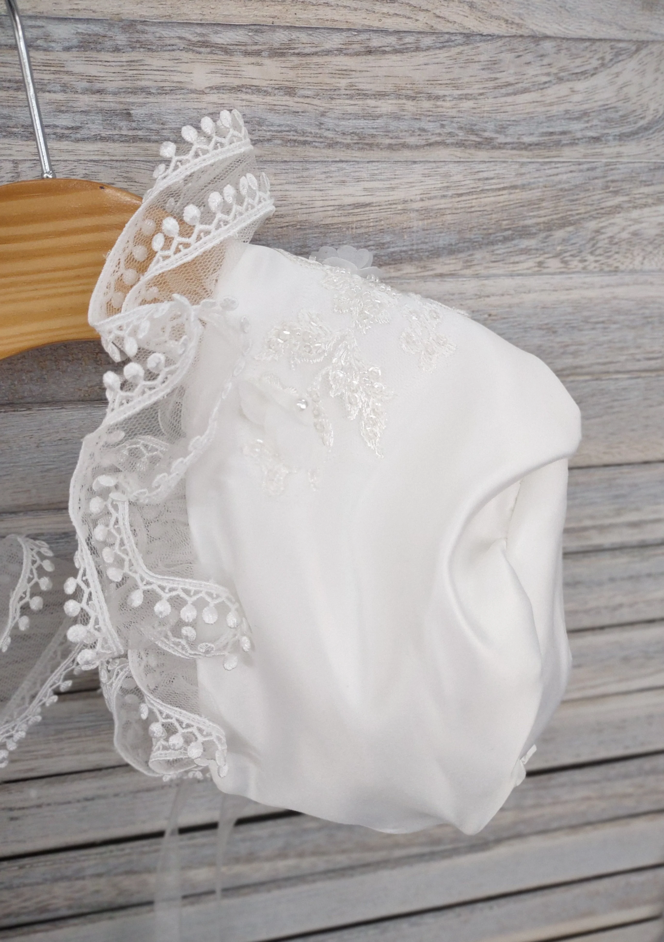 Princess Daliana Christening Dress with Rosettes and Ruffle Sleeves ESP2002 1 - Image 7