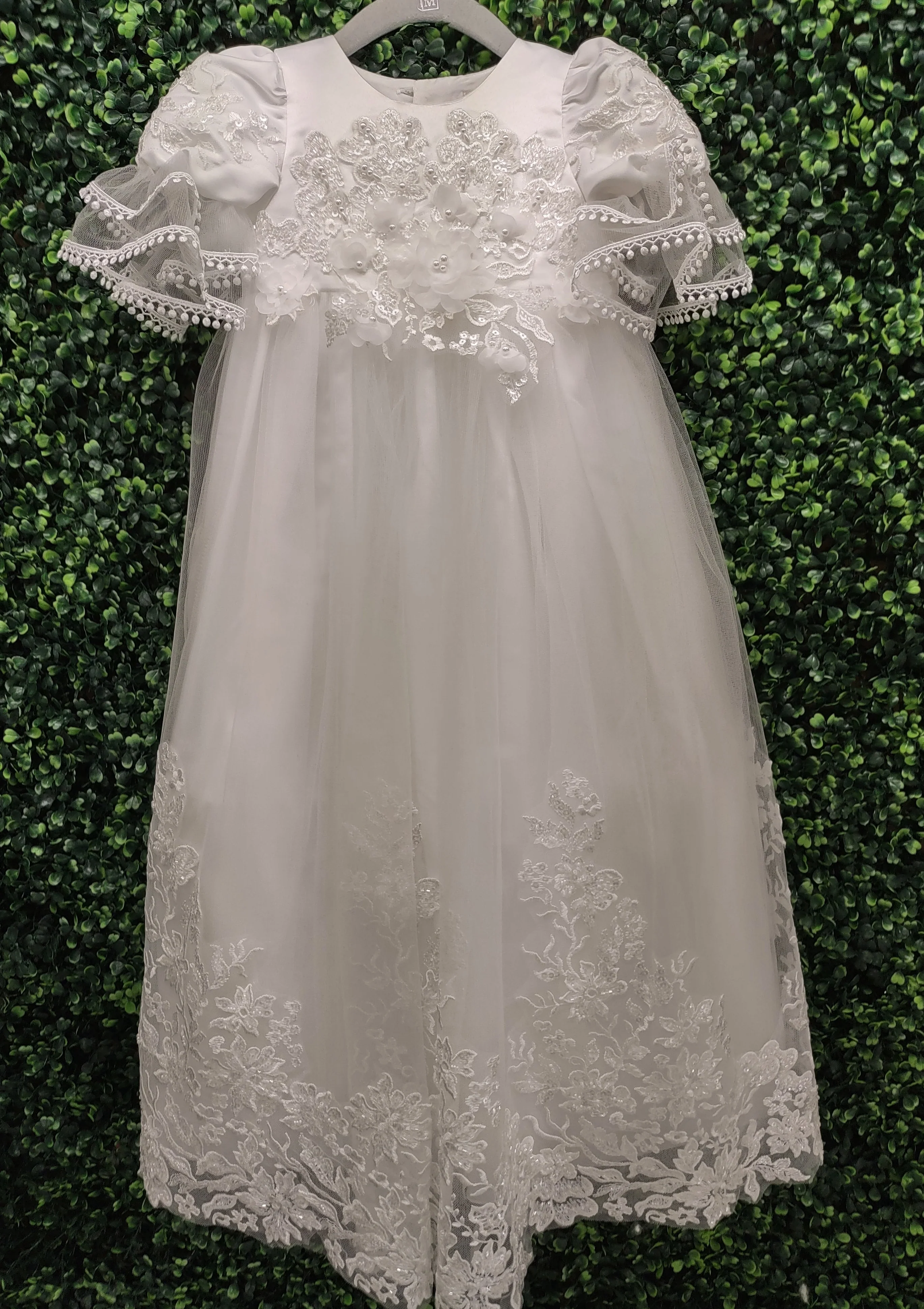 Princess Daliana Christening Dress with Rosettes and Ruffle Sleeves ESP2002 1 - Image 8