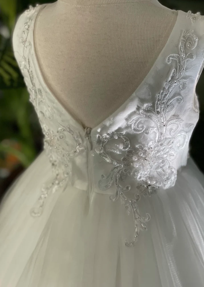 Princess Daliana Scallop Lace Dress with V-Back - 2046 - Image 3