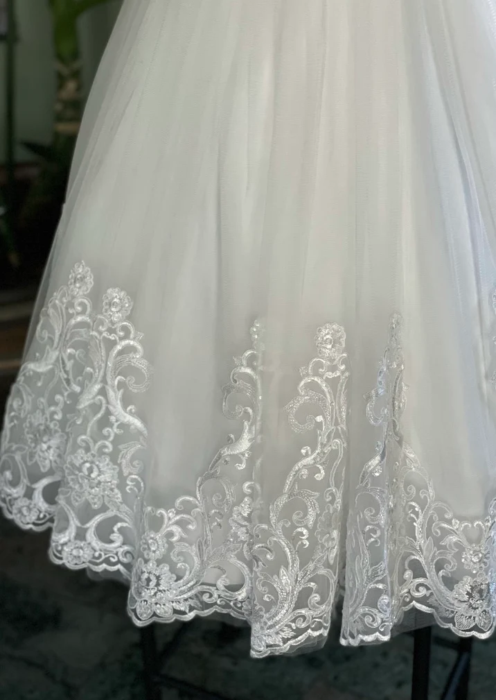 Princess Daliana Scallop Lace Dress with V-Back - 2046 - Image 4