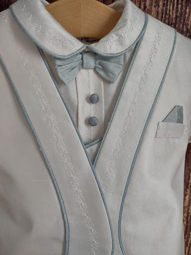 Piccolo Bacio Boys’ Christening Outfit Blue William - Image 4