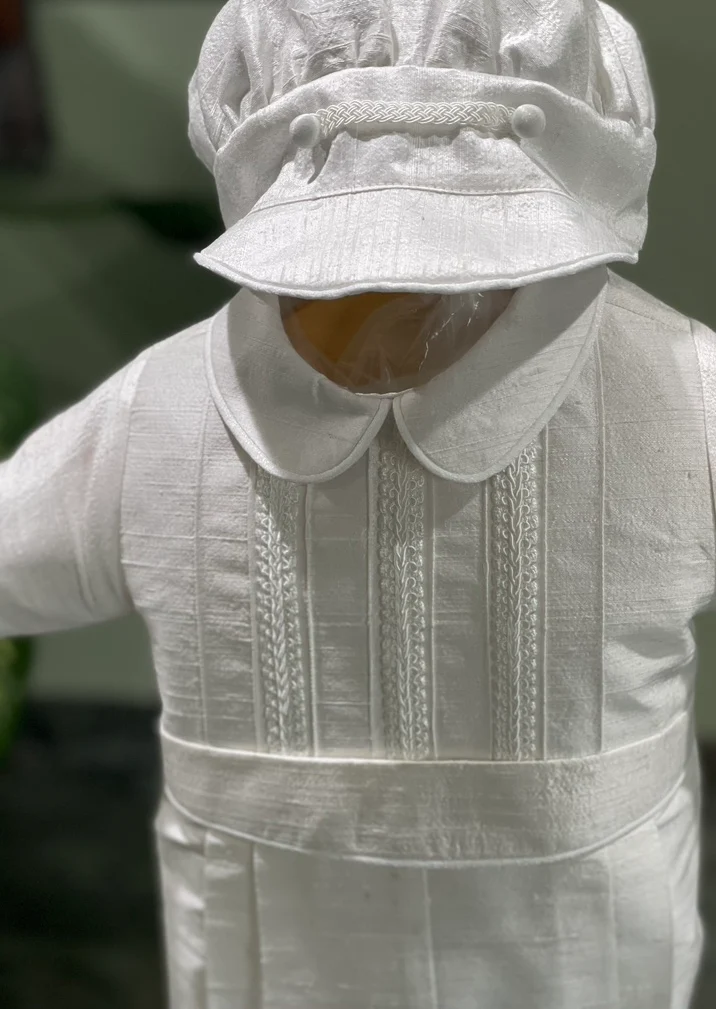 Piccolo Bacio Boys' Little Prince Baptism Outfit with Cording Detail - Image 4