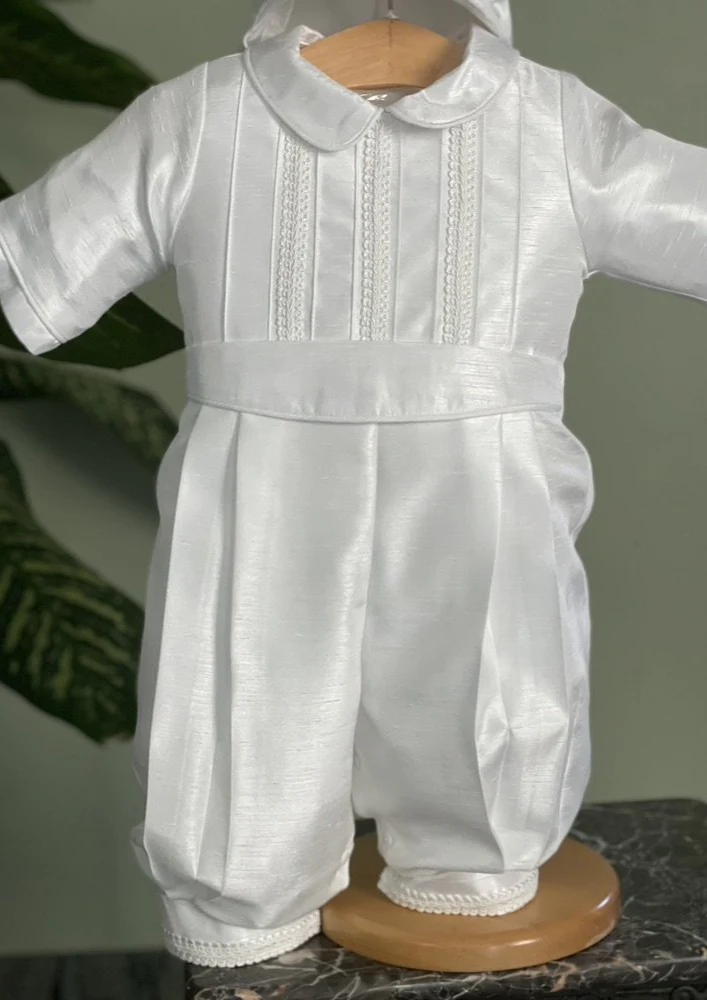 Piccolo Bacio Boys' Little Prince Baptism Outfit with Cording Detail - Image 5
