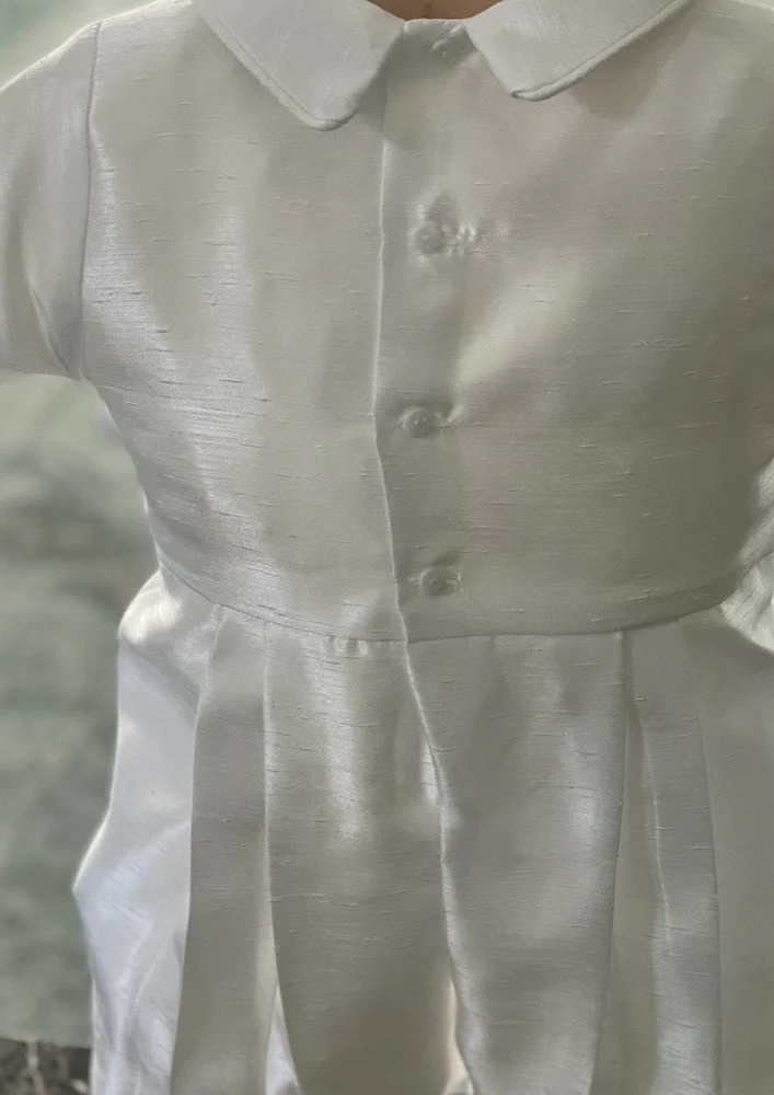 Piccolo Bacio Boys' Little Prince Baptism Outfit with Cording Detail - Image 9