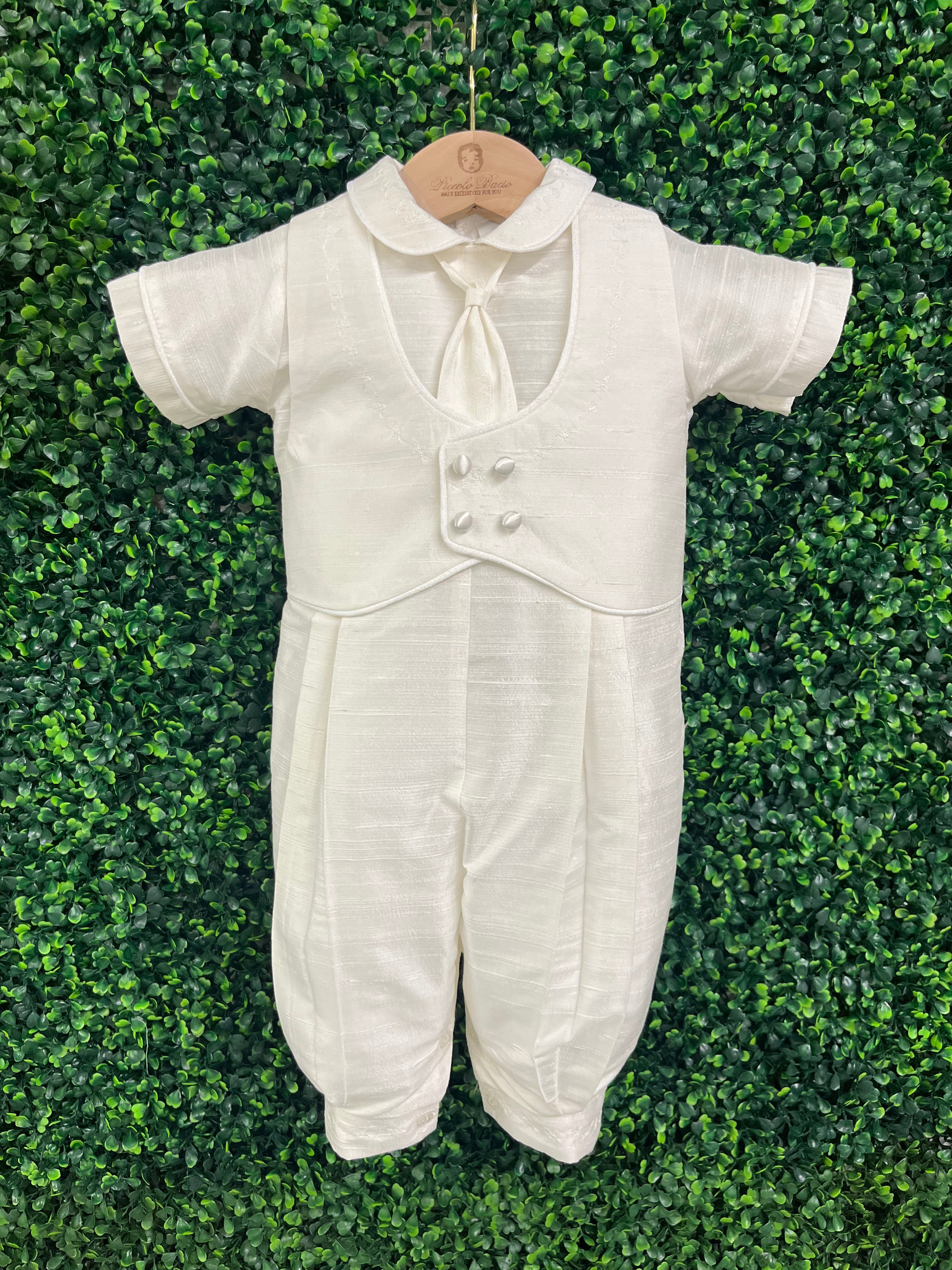 Piccolo Bacio Boys' Baptism Outfit with Jacket Salvatore - Image 10