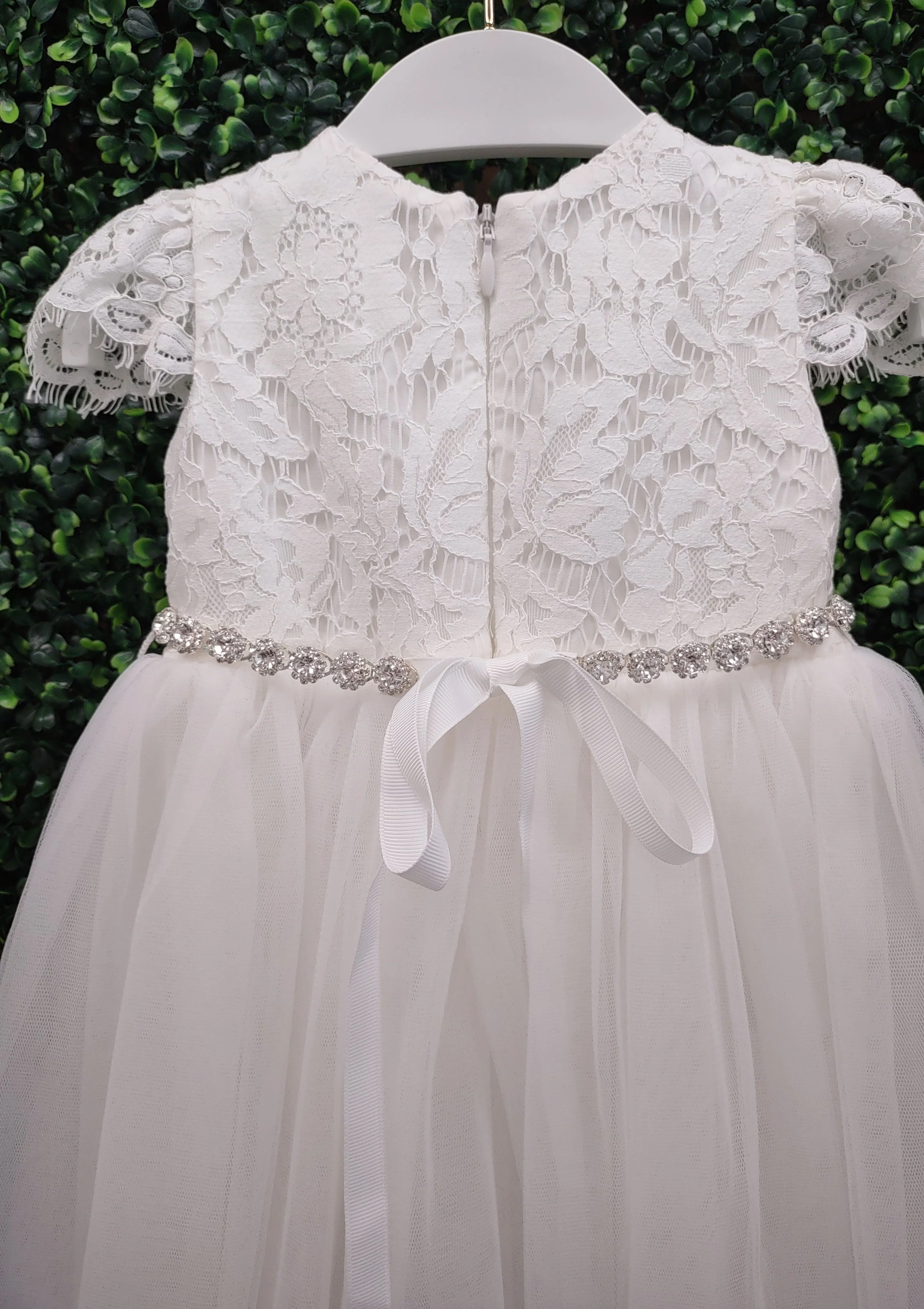 Teter Warm Lace Short Sleeve Dress With Train - B107 - Image 7